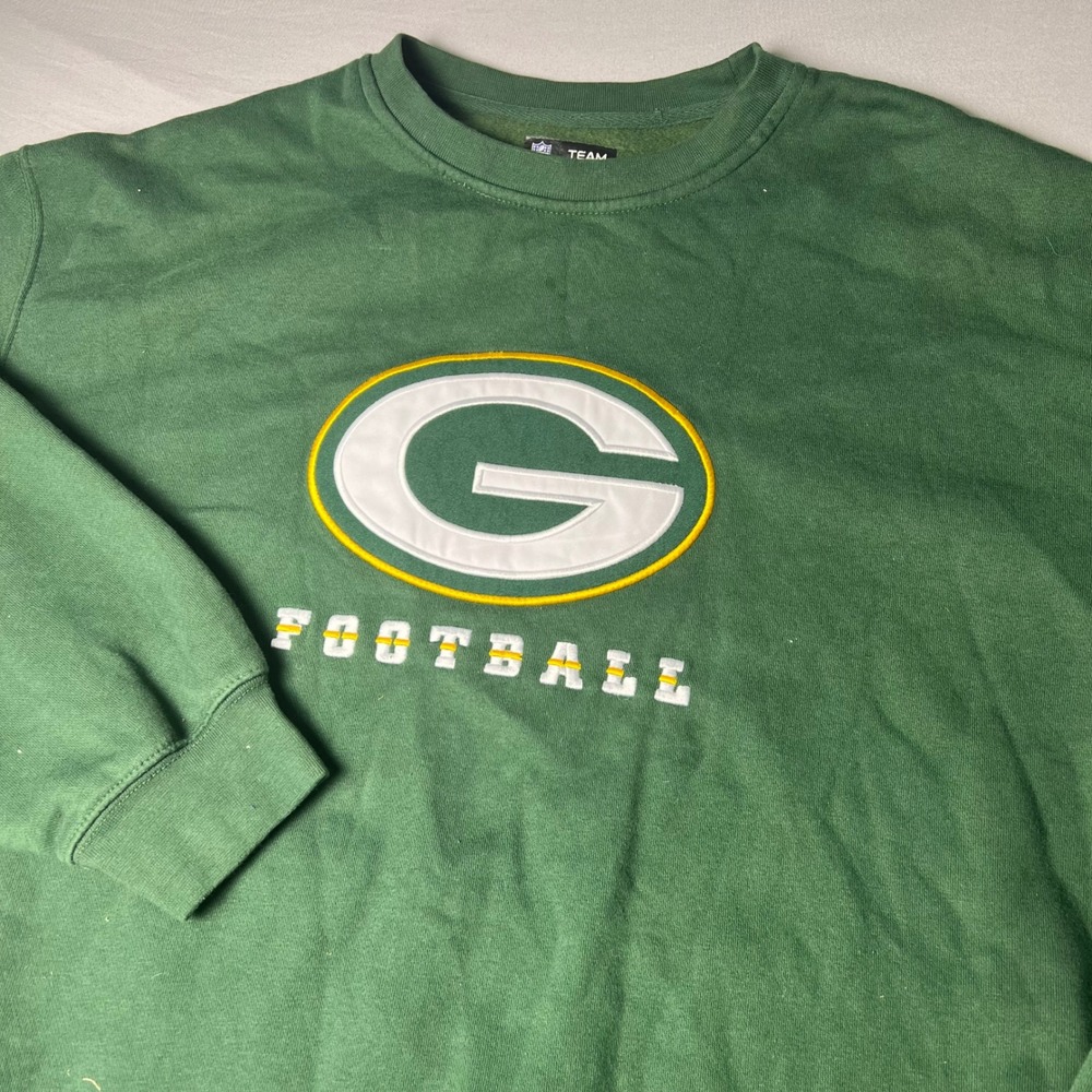 NFL Team Apparel Green Bay Packers Sweatshirt Mens XL Green Crewneck NFC North